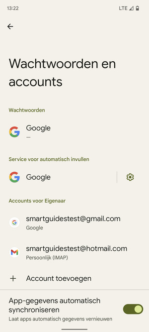 Selecteer uw Google-account