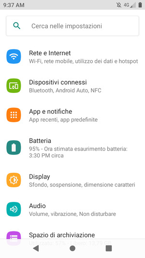 Seleziona Rete e Internet
