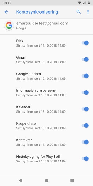 Forsikre deg om at Kontakter er valgt