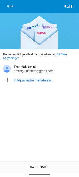 Vælg GÅ TIL GMAIL