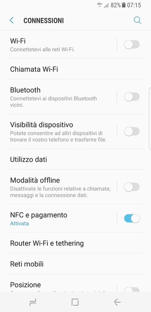 Seleziona Reti mobili