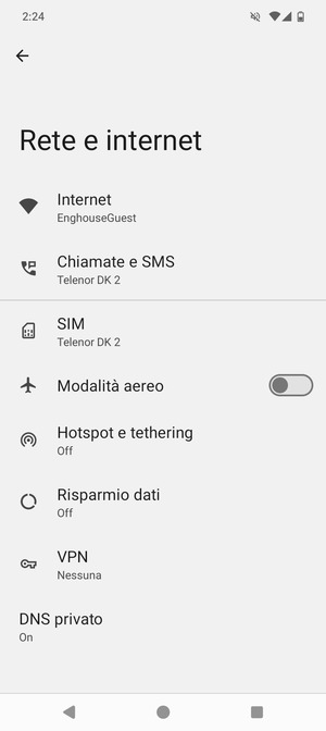 Seleziona SIM