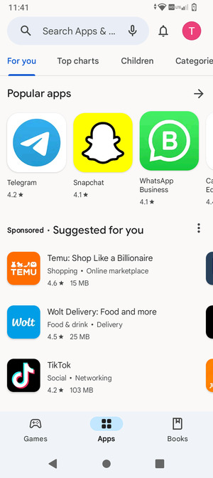 Select the Search bar