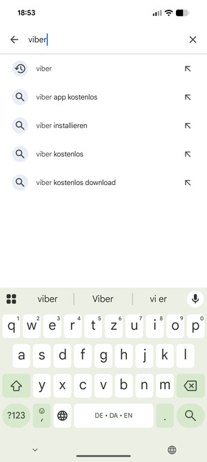 Geben Sie den Namen der App ein und wählen Sie Suchen