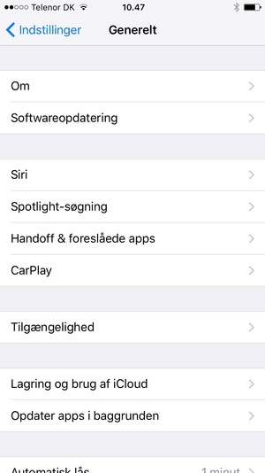 Vælg Softwareopdatering