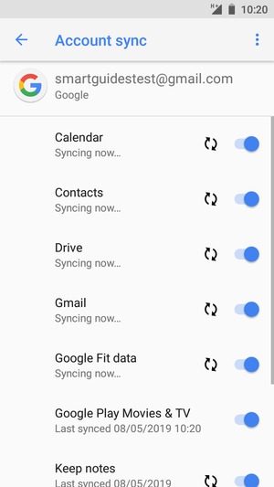Your contacts from Google will now be synced to your phone