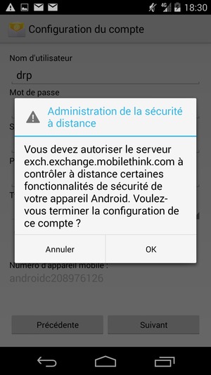 Sélectionnez OK