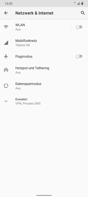 Wählen Sie Mobilfunknetz