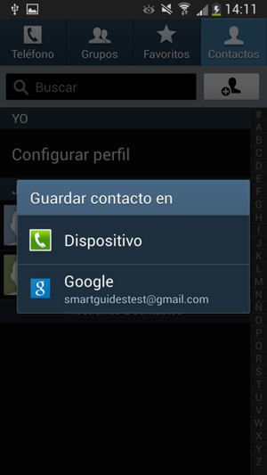 Seleccione su cuenta Google