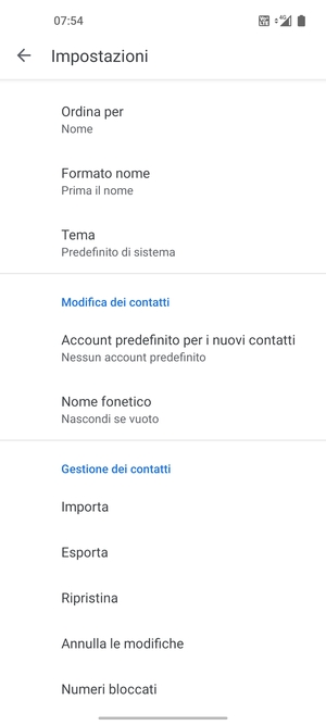 Scorri e seleziona Importa