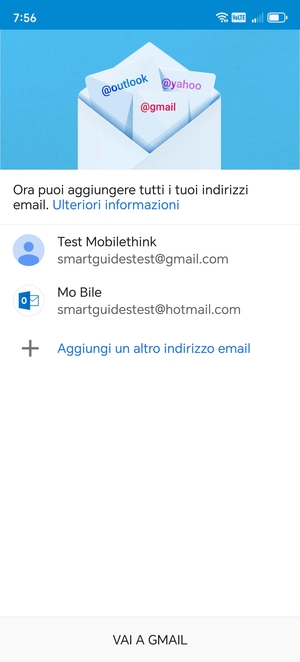 Seleziona VAI A GMAIL