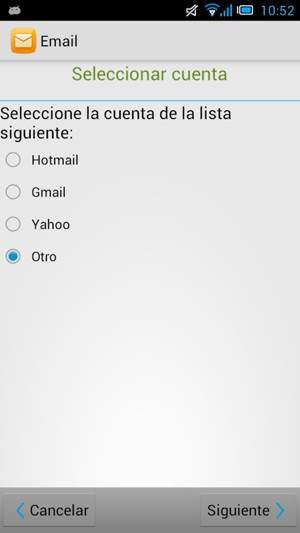 Seleccione Otro y Siguiente