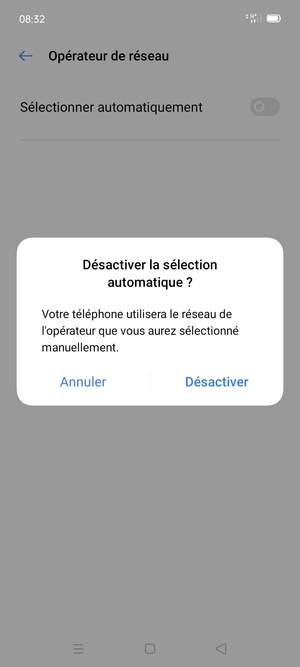 Sélectionnez Désactiver