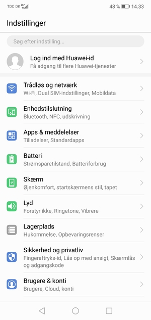 Vælg Trådløs og netværk
