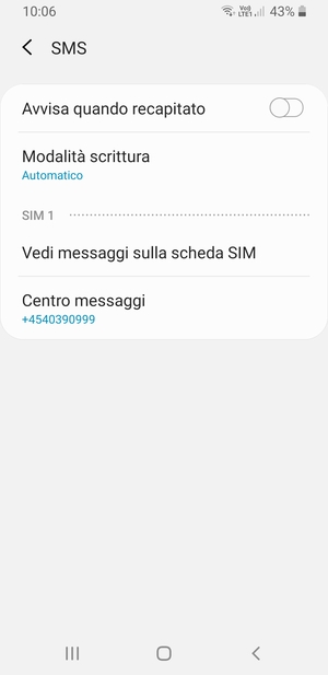 Seleziona Centro messaggi