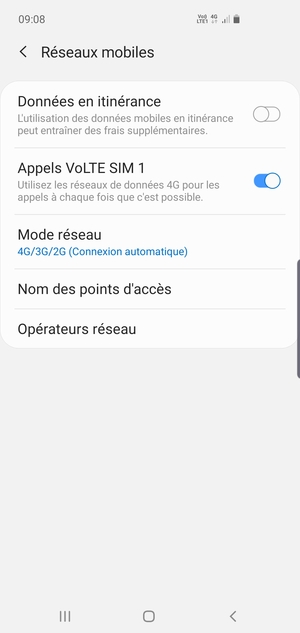 Sélectionnez Nom des points d'accès