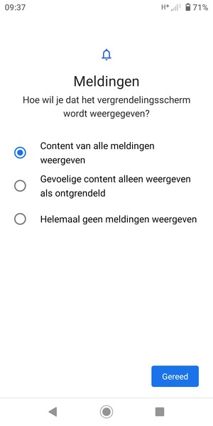 Selecteer uw voorkeursoptie en selecteer Gereed