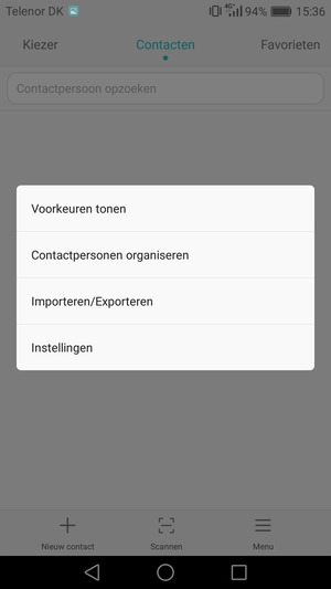 Selecteer Importeren/Exporteren