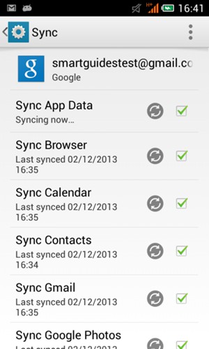 Your information will be synchronised
