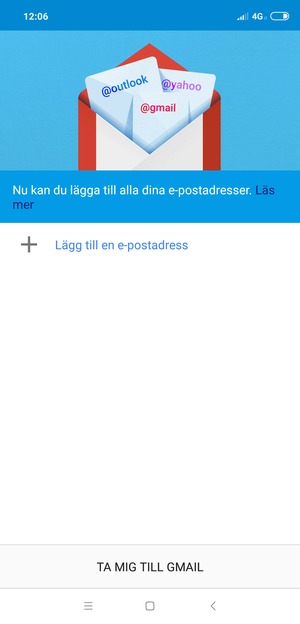 Välj Lägg till en e-postadress