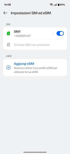 Seleziona Aggiungi eSIM