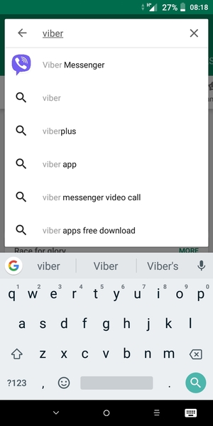 Enter the app name and select Search