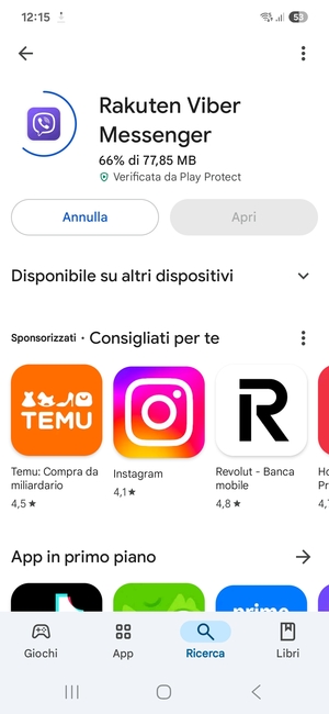 Attendi il completamento del processo di installazione