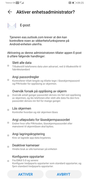 Velg AKTIVER