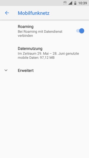 Schalten Sie Roaming an oder aus