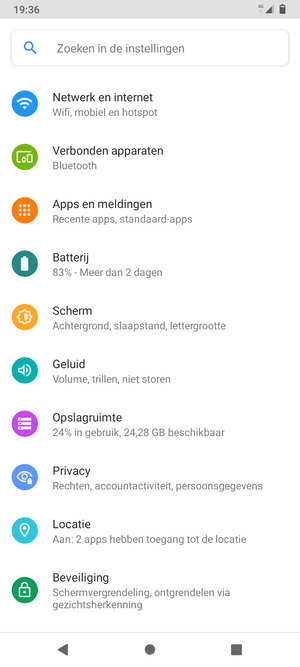Selecteer Netwerk en internet