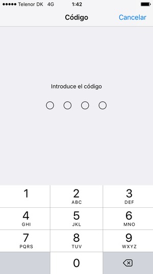 Introduzca su clave de acceso para el bloqueo del teléfono si éste ya está activado en su teléfono