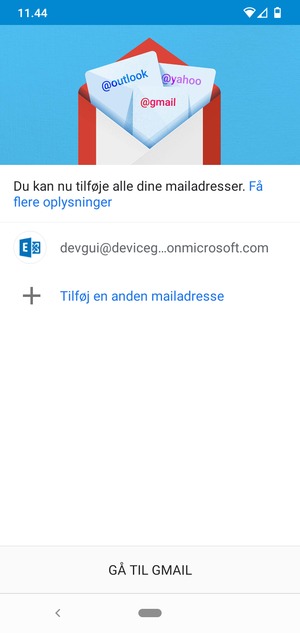 Vælg GÅ TIL GMAIL