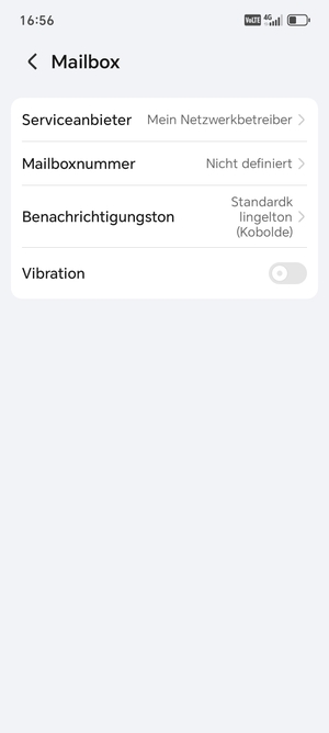 Wählen Sie Mailboxnummer
