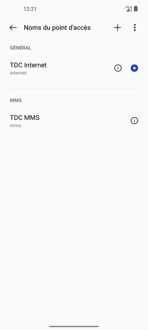Sélectionnez le bouton du Menu