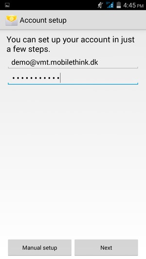 Enter your Email address and Password. Select Next