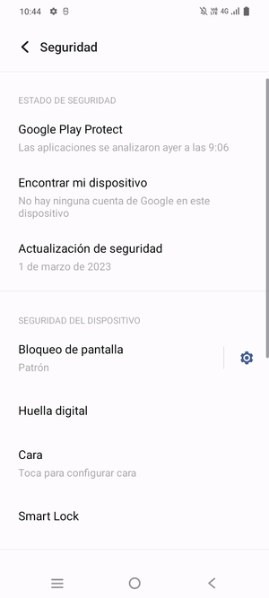 El teléfono ha sido asegurado con un bloqueo de pantalla