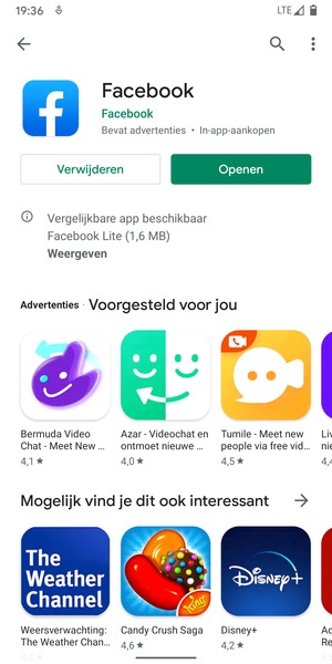 Selecteer Openen