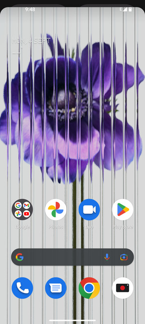 Slide down the top menu