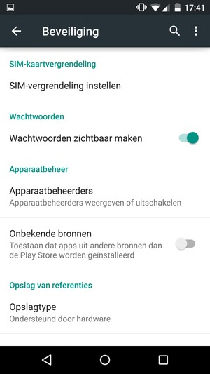Selecteer SIM-vergrendeling instellen