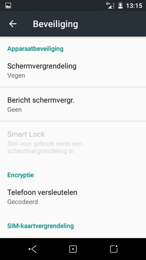 Selecteer Schermvergrendeling