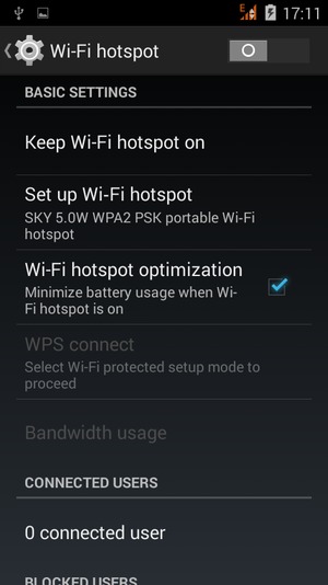 Select Set up Wi-Fi hotspot