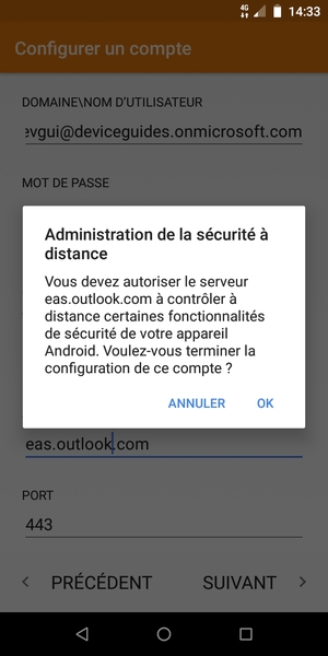 Sélectionnez OK