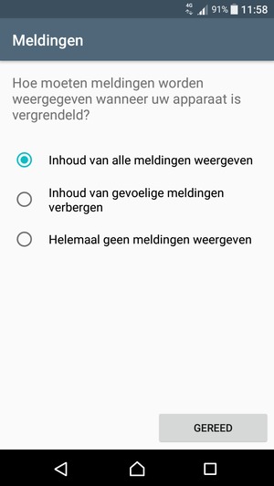 Selecteer uw voorkeursoptie en selecteer GEREED