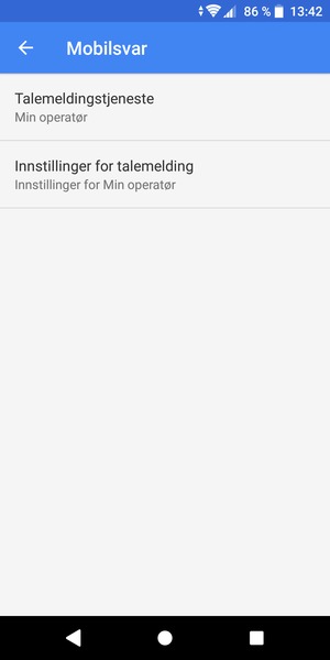 Velg Innstillinger for talemelding