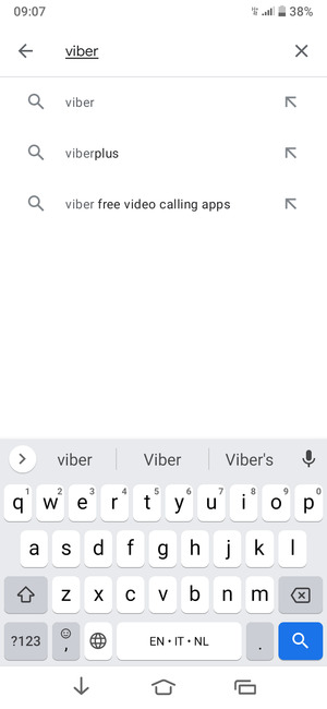 Enter the app name and select Search