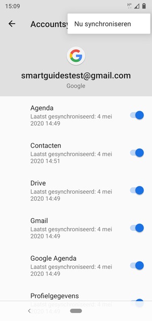 Selecteer Nu synchroniseren
