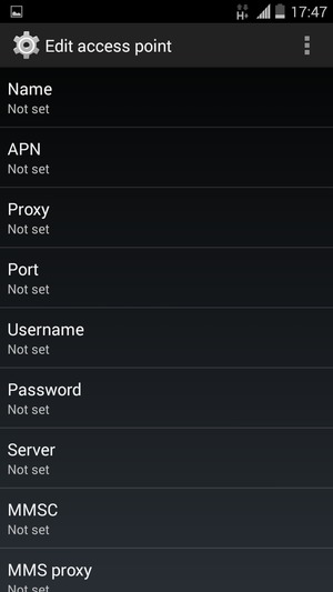 Enter Internet information