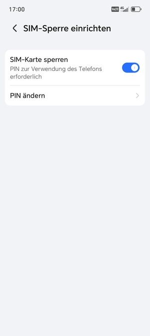 Wählen Sie PIN ändern