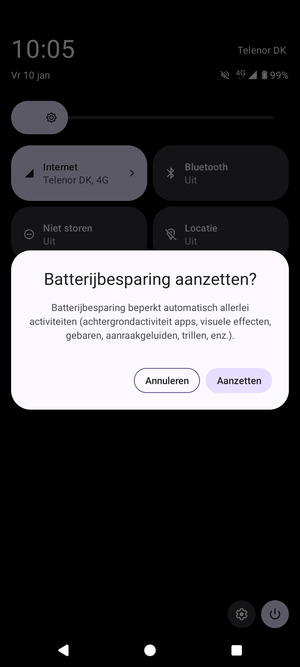 Selecteer Aanzetten