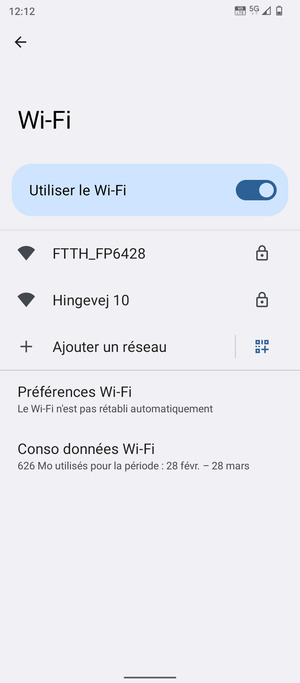 Sélectionnez le réseau sans fil auquel vous souhaitez vous connecter